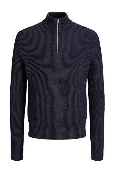 Jack & Jones Men's Stand Collar Zippered Knit Sweater - Pannel