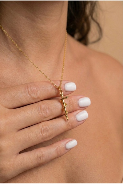 Minon Jewelry Asklepios Tıp Kolyesi - Sağlık Çalışanı ve Doktor Hediyesi - 92...