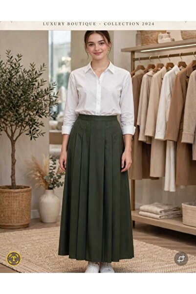 Generic Brand Olive Skirt and White Blouse Set, Special for the Middle East, ...