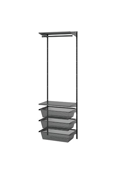OEM Combinație dulap 62x40x201 cm antracit/metal BOAXEL Combinaţii de depozit...