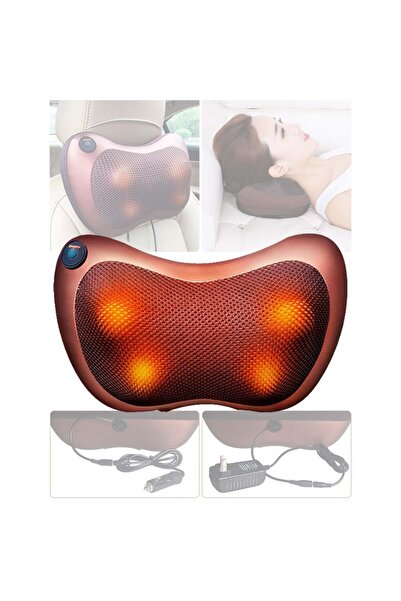 hızlı store Rubbing Heat Therapy Massage Pillow Neck Waist Back Leg Massager for Home and Car