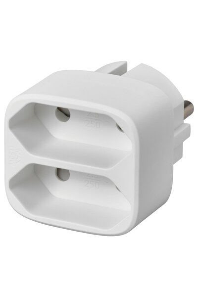 OEM Adaptor priză 2ieşiri fară împământare alb KOPPLA Organizare cabluri și a...