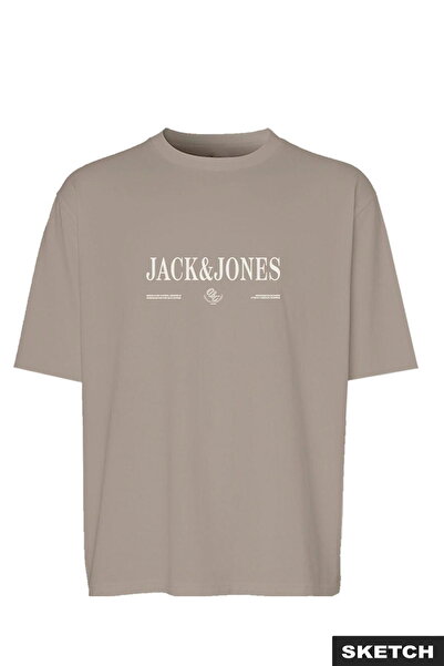 Jack & Jones Men's Chest Printed Crew Neck T-Shirt - Frederiksberg