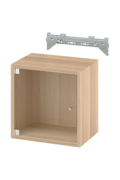 OEM Corp suspendat+uşă de sticlă 35x25x35 cm aspect stejar antichizat EKET EK...