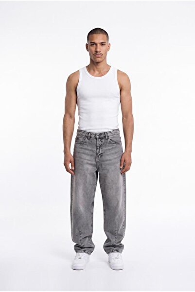 Machinist Men's Baggy Jean Trousers Gray