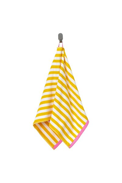 OEM Prosop mâini 50x100 cm alb/galben dungat SLÅNHÖSTMAL Prosoape de mâini
