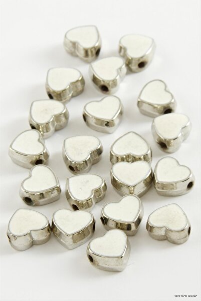 ZERO LAND Spt-Gld Heart Enamel Bracelet and Pendant Horse 1 (112601) Piece White