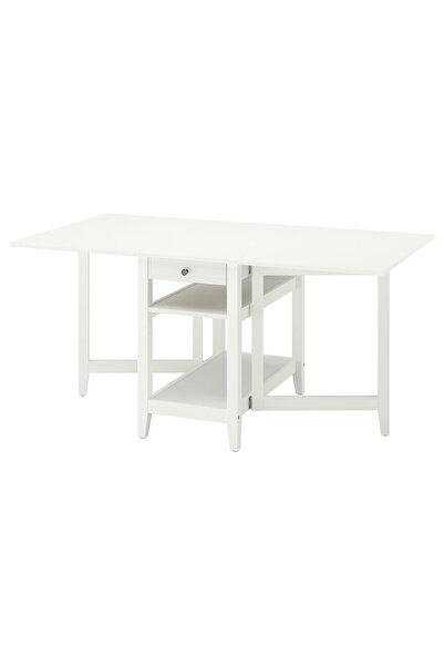 OEM Masă pliabilă cu depozitare 48/104/159x85 cm alb NÄSINGE Mese sufragerie ...