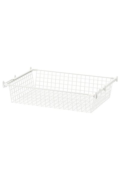 OEM Coş metalic+şină culisantă 80x55 cm alb HJÄLPA PLATSA interior şi exterior