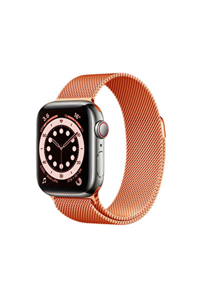 WONEW Apple Watch Metal Kayış 42/44/45 Turuncu Apple Watch Kayışı – Yeşil