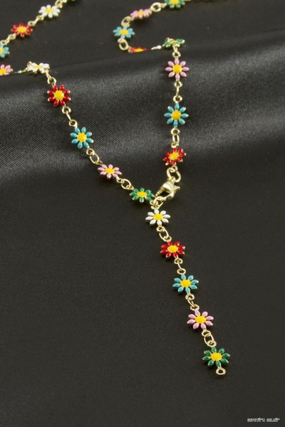 ZERO LAND Spt-Gld Daisy Enamel Y (112431) Necklace Yellow