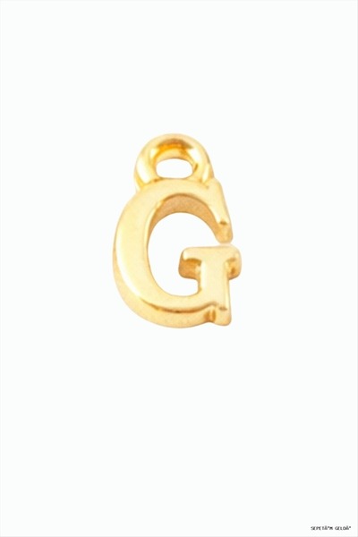 ZERO LAND Spt-Gld Yellow Colored Tassel Tip (105836) Letter g