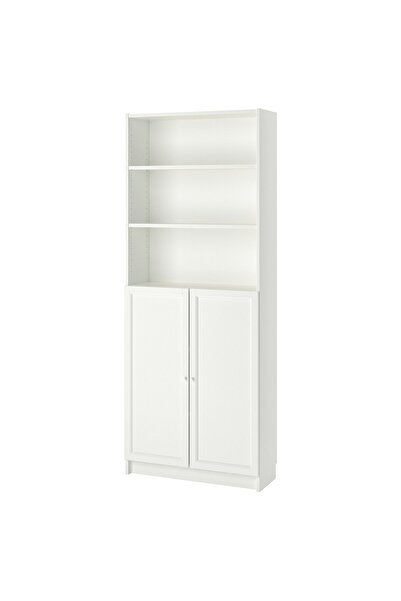 OEM Bibliotecă+uşi 80x30x202 cm alb BILLY / OXBERG Biblioteci