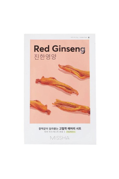 Missha Airy Fit Sheet Face Mask - Red Ginseng, 19 g
