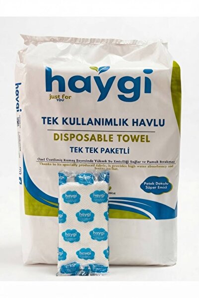 haygi Tek Kullanımlık Berber Havlusu Tek Tek Katlanmış 40x80 Cm 100 Adet
