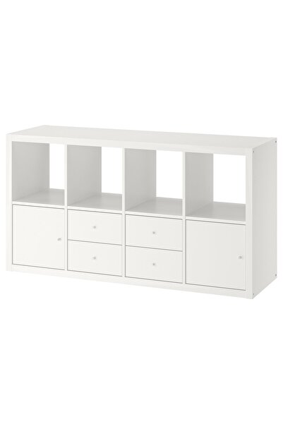 OEM Etajeră cu 4 organizatoare 147x77 cm alb KALLAX Etajere