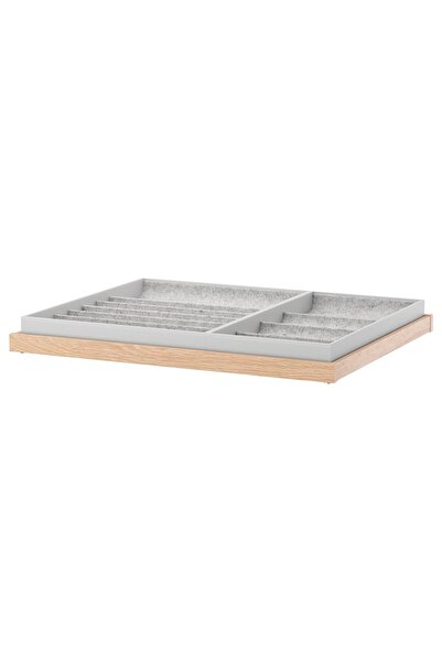 OEM Tavă culisantă cu organizator 75x58 cm aspect stejar antichizat KOMPLEMEN...