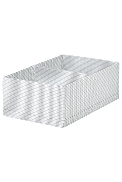 OEM Cutie compartimentata 32x51x18 cm alb/negru STUK Cutii pentru haine