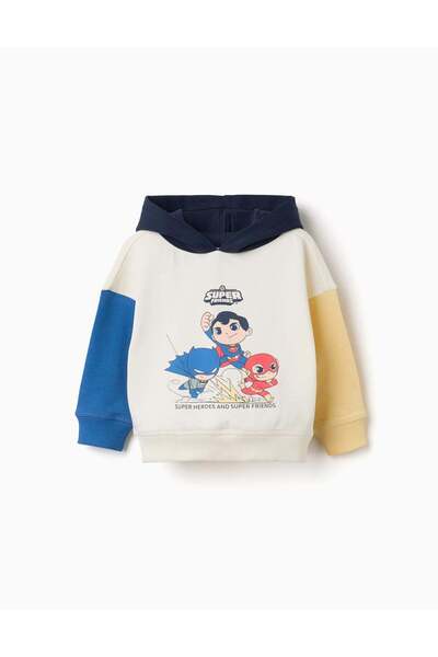 Ziddy Cotton Sweatshirt With Super Friends For Babies And Boys, Multicolour