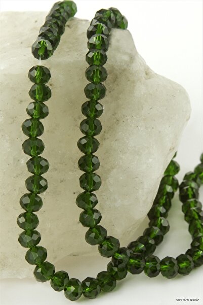 ZERO LAND Spt-Gld Colorful Crystal String Stone 6 (105813) mm Green