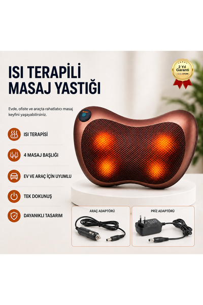 hızlı store Rubbing Heat Therapy Massage Pillow Neck Waist Back Leg Massager ...
