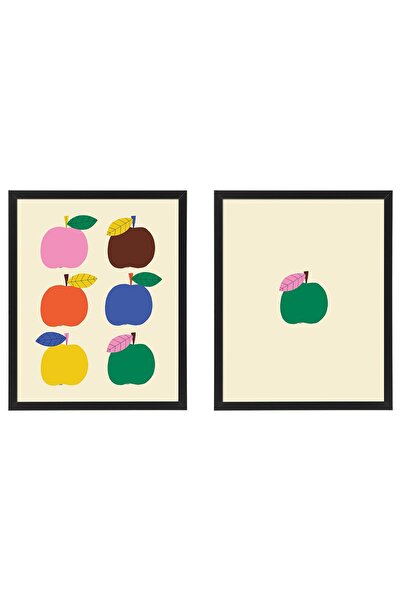 OEM Ramă cu afiș 40x50 cm mere colorate FISKBO Tablouri cu ramă