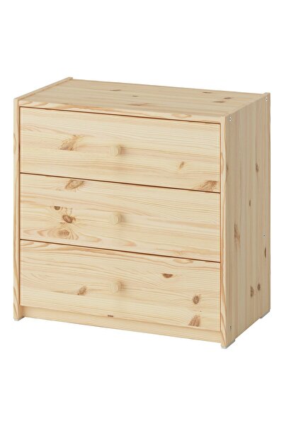 OEM Comodă 3 sertare 60x35x59 cm pin RAST Comode cu Sertare