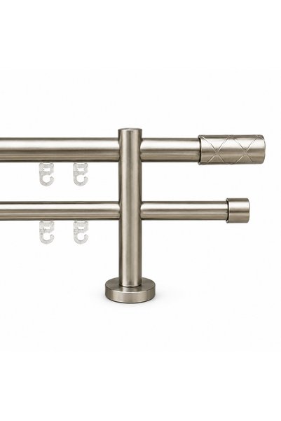 CasaRossaTextil Casa Rossa | Galerie Metalică Dublă 160cm - Nr18 | 19/25 mm |...