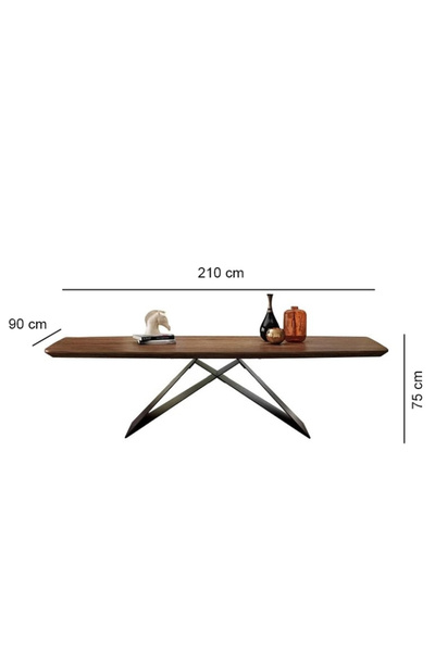 Baytonia 8-Person Dining Table Dang - Brown and Black