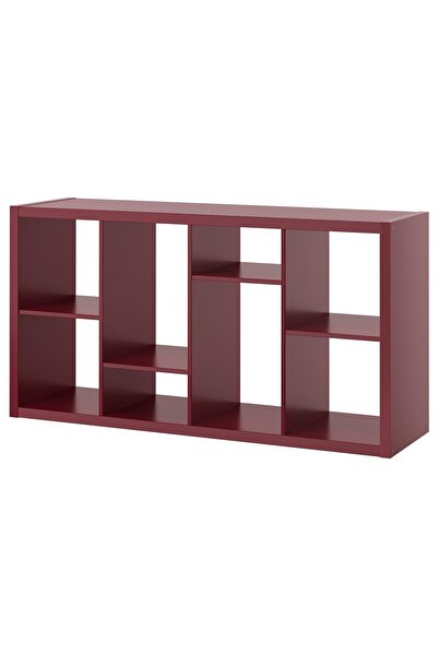 OEM Etajeră 147x39x77 cm maro-roșu KALLAX Etajere