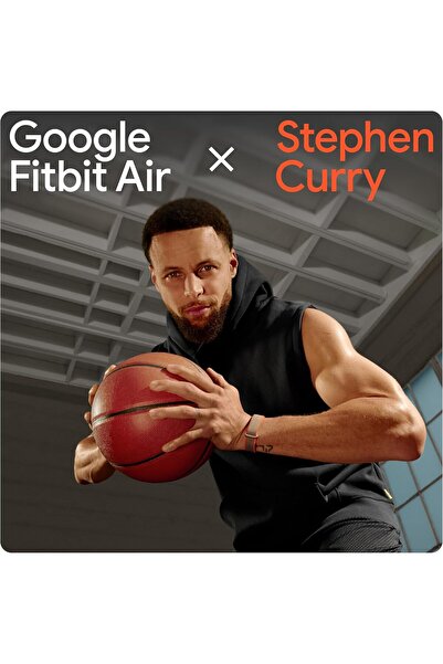 Fitbit Google Air Special Edition - Designed with Stephen Curry - Screenless Activity Tracker with Fitness, Heart Rate, and Sleep Tracking - Personalized AI-Powered Coaching - Rye