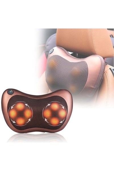 hızlı store Rubbing Heat Therapy Massage Pillow Neck Waist Back Leg Massager for Home and Car