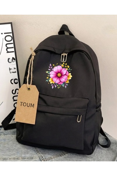 Touz Moda Σχολικό σακίδιο πλάτης Unisex με στάμπα με λουλούδια