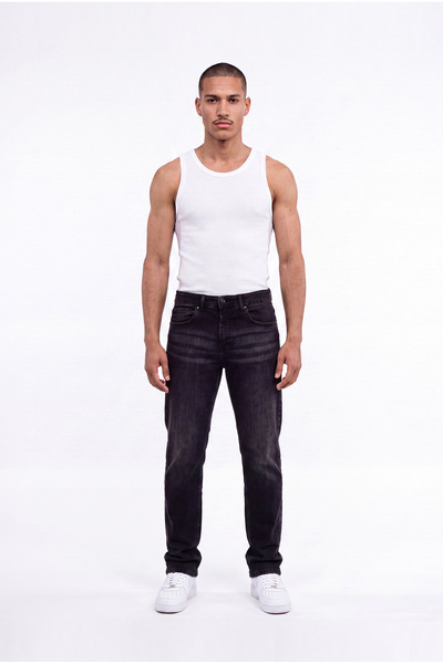Machinist Erkek Regular Fit Yıkamalı Jean Pantolon Siyah