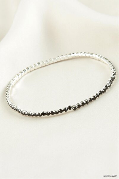 ZERO LAND Spt-Gld 2 mm Tiny Strip Stone Waterway (111557) Bracelet Black