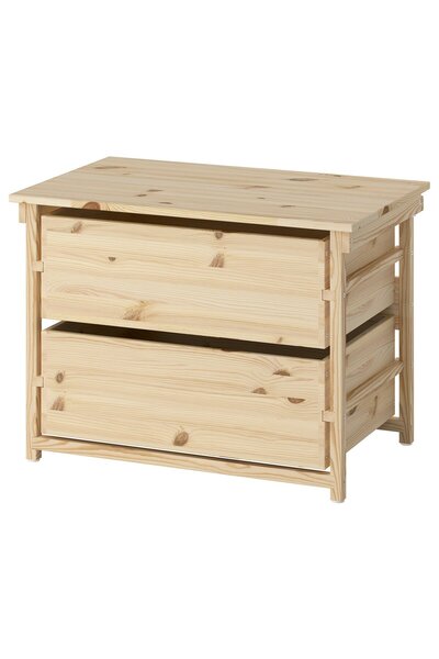 OEM Comodă 2 sertare 76x48x55 cm pin KRONÖREN Comode cu Sertare