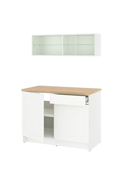 OEM Bucătărie 120x61x220 cm alb cadru KNOXHULT Combinații de bucătărie KNOXHULT