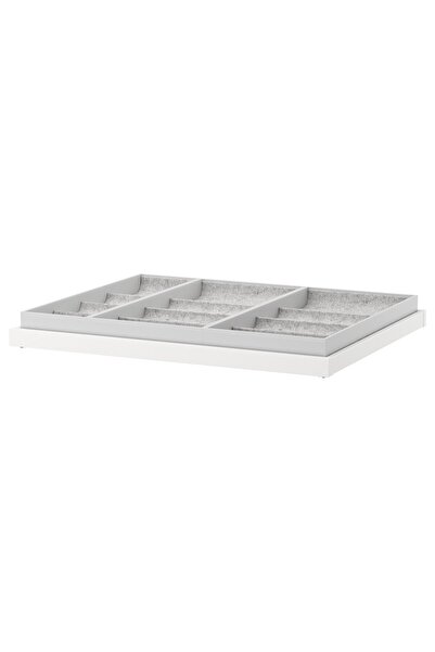 OEM Tavă culisantă cu organizator 75x58 cm alb KOMPLEMENT PAX organizatoare d...