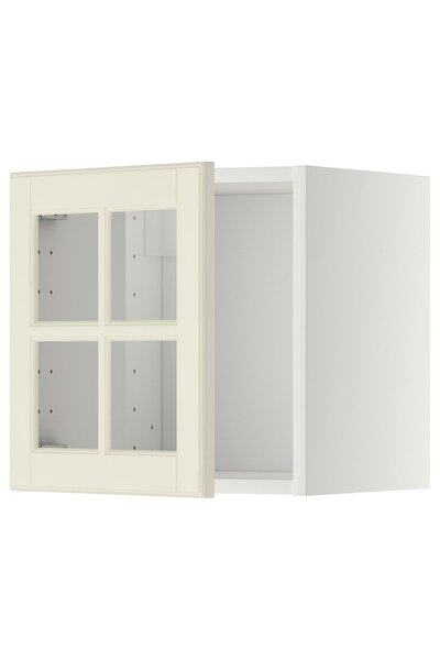 OEM Corp suspendat+uşă sticlă 40x40 cm alb/Bodbyn alb murdar METOD METOD corp...