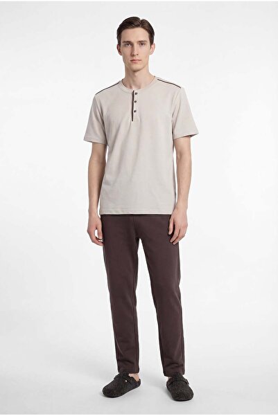 PAULMARK Men's Short Sleeve Textured Pajama Set