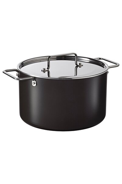 OEM Oală cu capac 5 l strat antiaderent inox/negru-gri GULDÖRING Oale