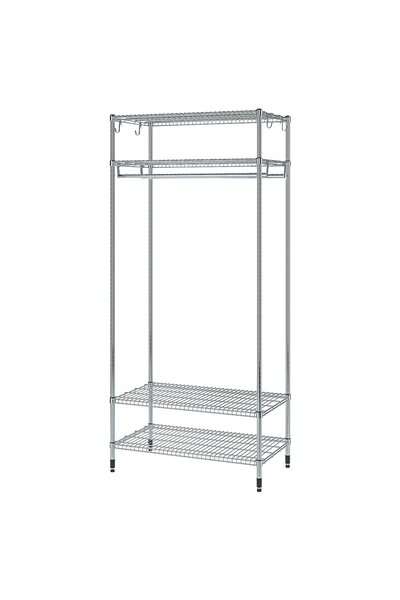 OEM Etajeră cu bară umeraşe 92x50x201 cm galvanizat OMAR Toate componentele OMAR