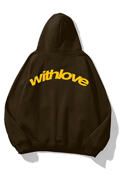 Cupla Unisex with Love Sweatshirt Brown