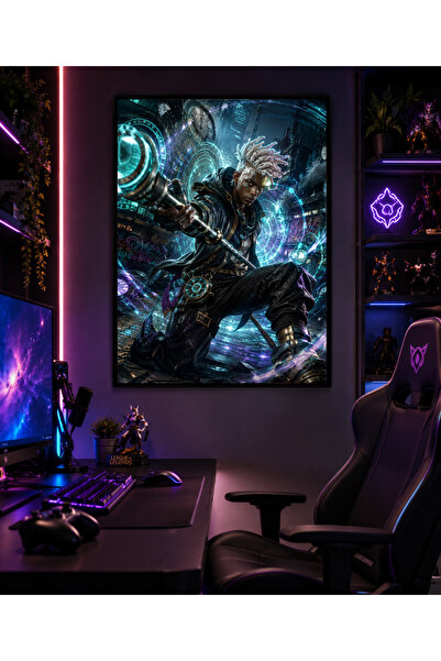 Miutic Print Studio Tablou Gaming League of Legends – Ekko, Rebelul Timpului,...