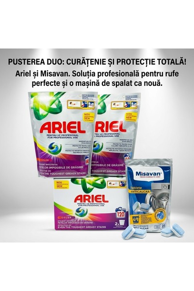 Generic Brand Set 2x Detergent Capsule Rufe Colorate 120 Spălări + Tablete An...