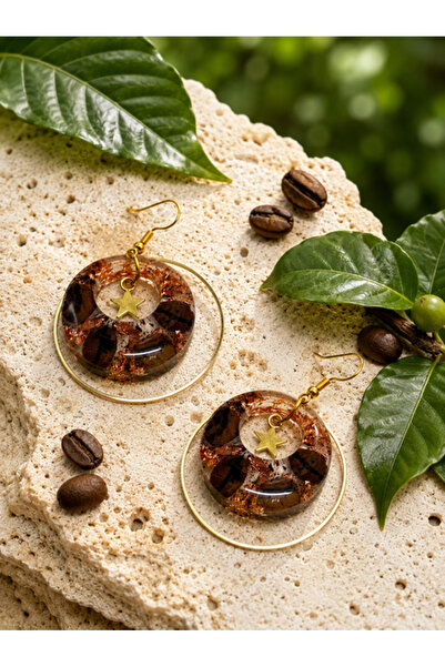 OEM Coffee bean earrings 02448