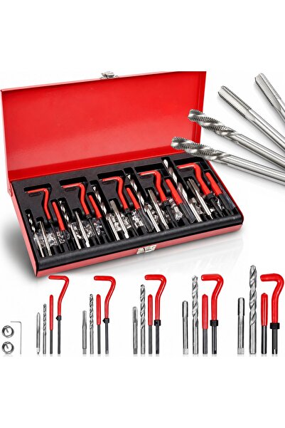 zola Kit reparatii filete, 131 piese, M5-M12, otel HSS4341 si insertii inox, ...