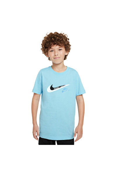 Nike Παιδικό Κοντομάνικο Αθλητικό Μπλουζάκι με Διπλό Σοους S / 8-10 ετών
