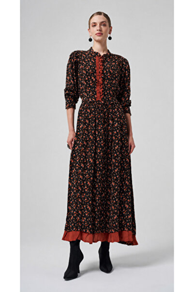MissWhence Floral Maxi Cupra dress