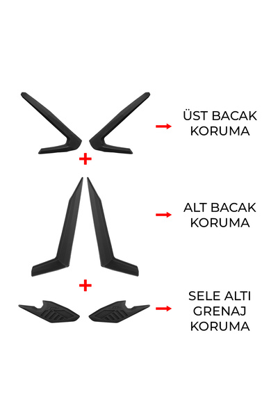GP KOMPOZİT Honda PCX 125 / 150 2025-2026 Uyumlu Bacak ve Sele Altı Grenaj Ko...